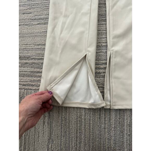 H&M Tik Tok Viral Vegan Faux Leather Pant / Cream / 6 - Picture 4 of 7